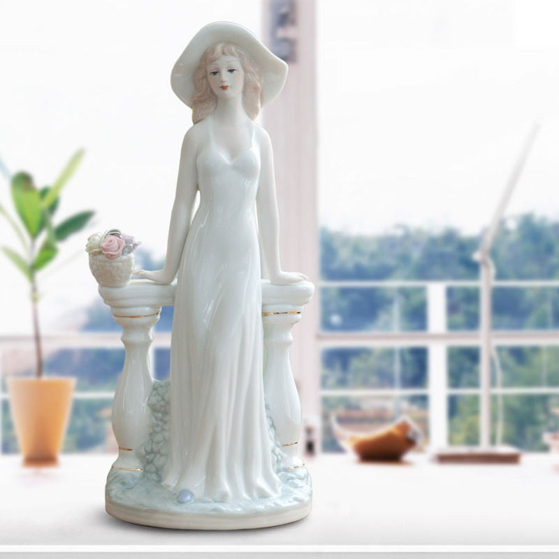 Ceramiczna Figurka Dekoracyjna do Domu w Stylu Retro