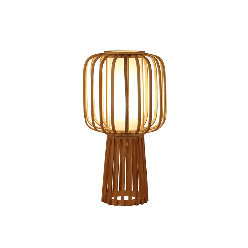 Ręcznie Wykonana Lampa Bambusowa w Stylu Japońskim