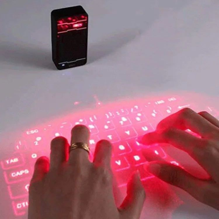 Laserowa klawiatura Bluetooth z projekcją i głośnikiem – bezprzewodowa nowoczesność