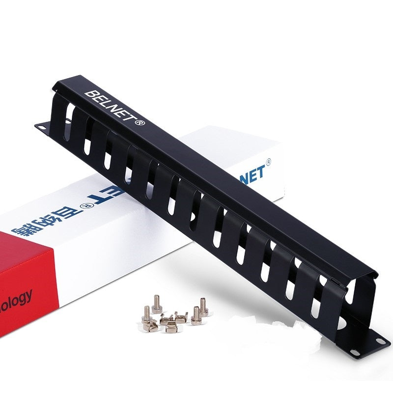 Metalowy organizer kabli Ethernet – uchwyt porządkujący przewody