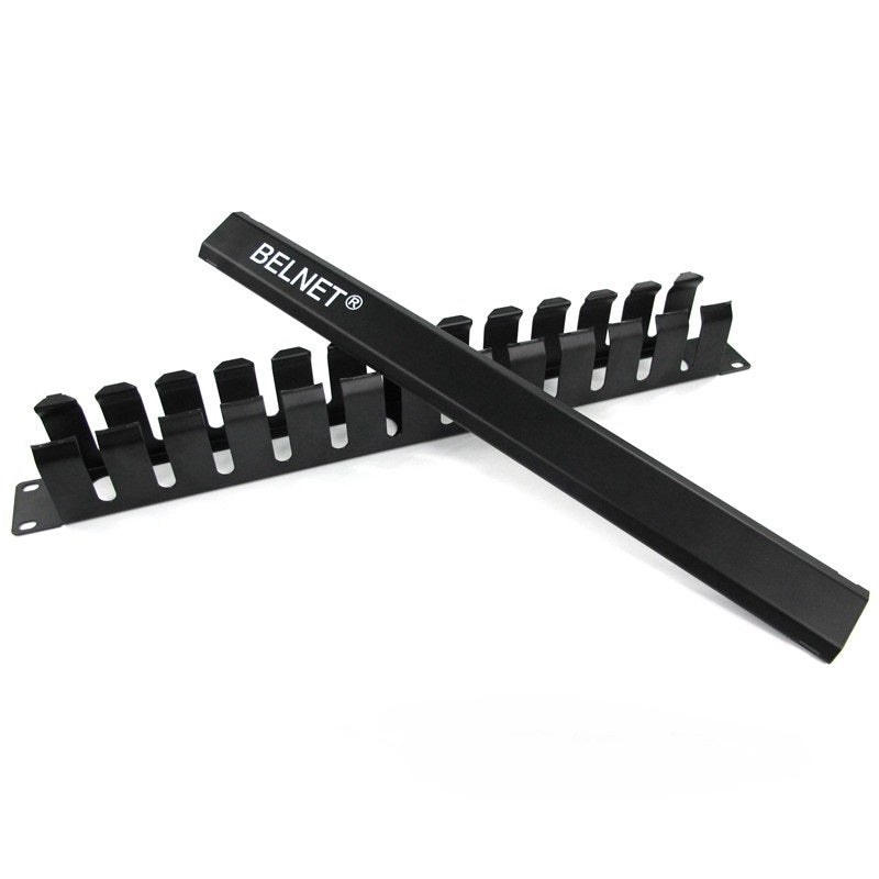 Metalowy organizer kabli Ethernet – uchwyt porządkujący przewody