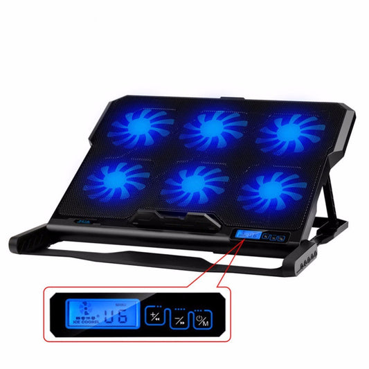 Podstawka chłodząca pod laptopa – 6 wentylatorów LED, regulacja kąta nachylenia