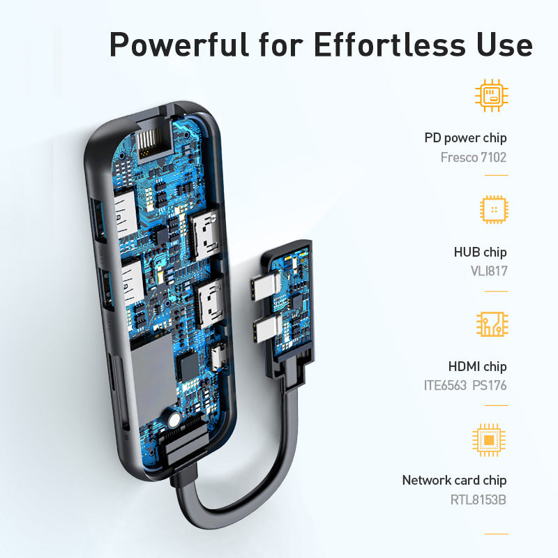 Stacja dokująca 5w1 USB-C z HDMI i szybkim ładowaniem PD