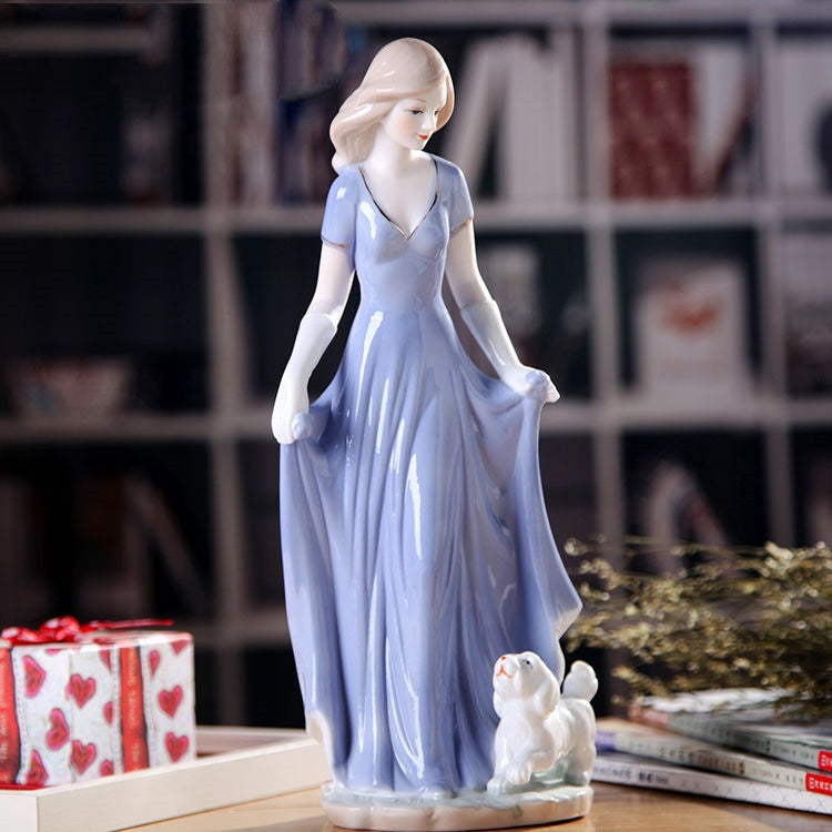 Ceramiczna Figurka Dekoracyjna do Domu w Stylu Retro