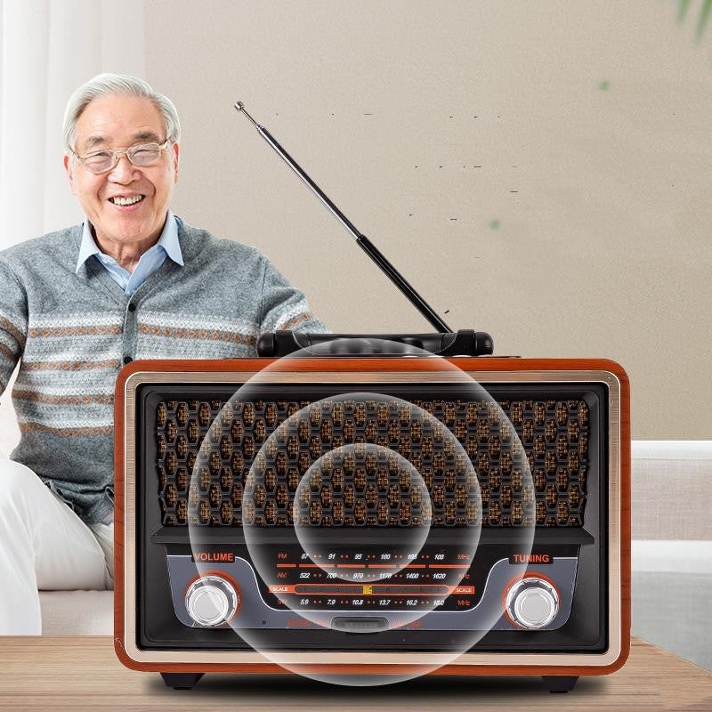 Drewniane Radio z Bluetooth, USB i Funkcją Nagrywania – Retro Styl do Domu