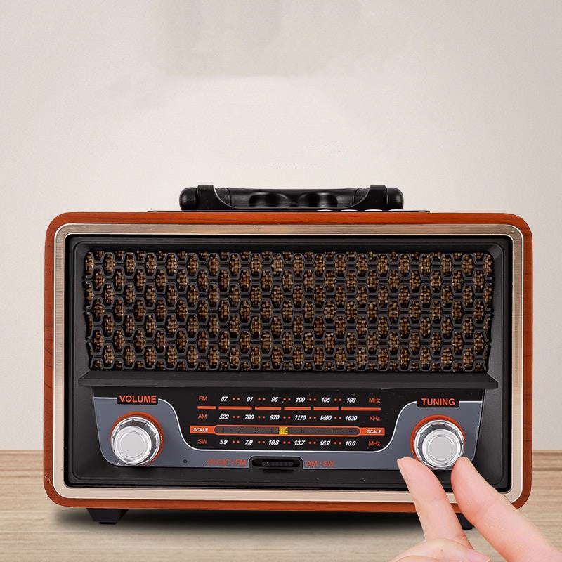Drewniane Radio z Bluetooth, USB i Funkcją Nagrywania – Retro Styl do Domu