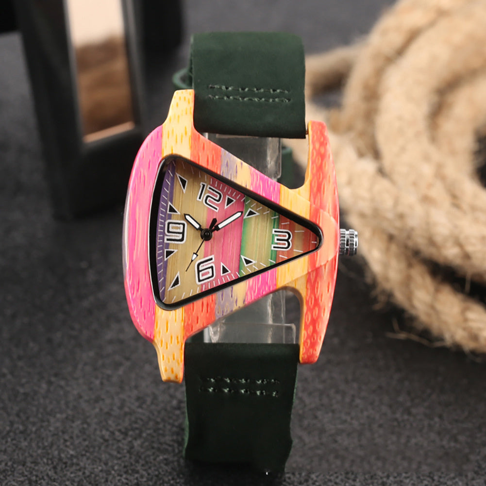 Kolorowy Zegarek Bamboo Flying Fish