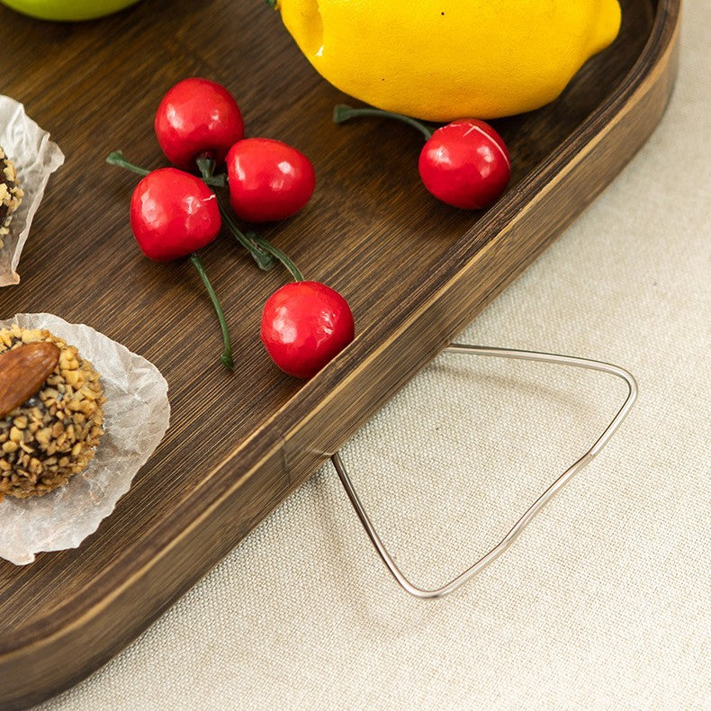 Okrągła Taca Bambusowa na Podłokietnik – Taca na Herbatę i Przekąski