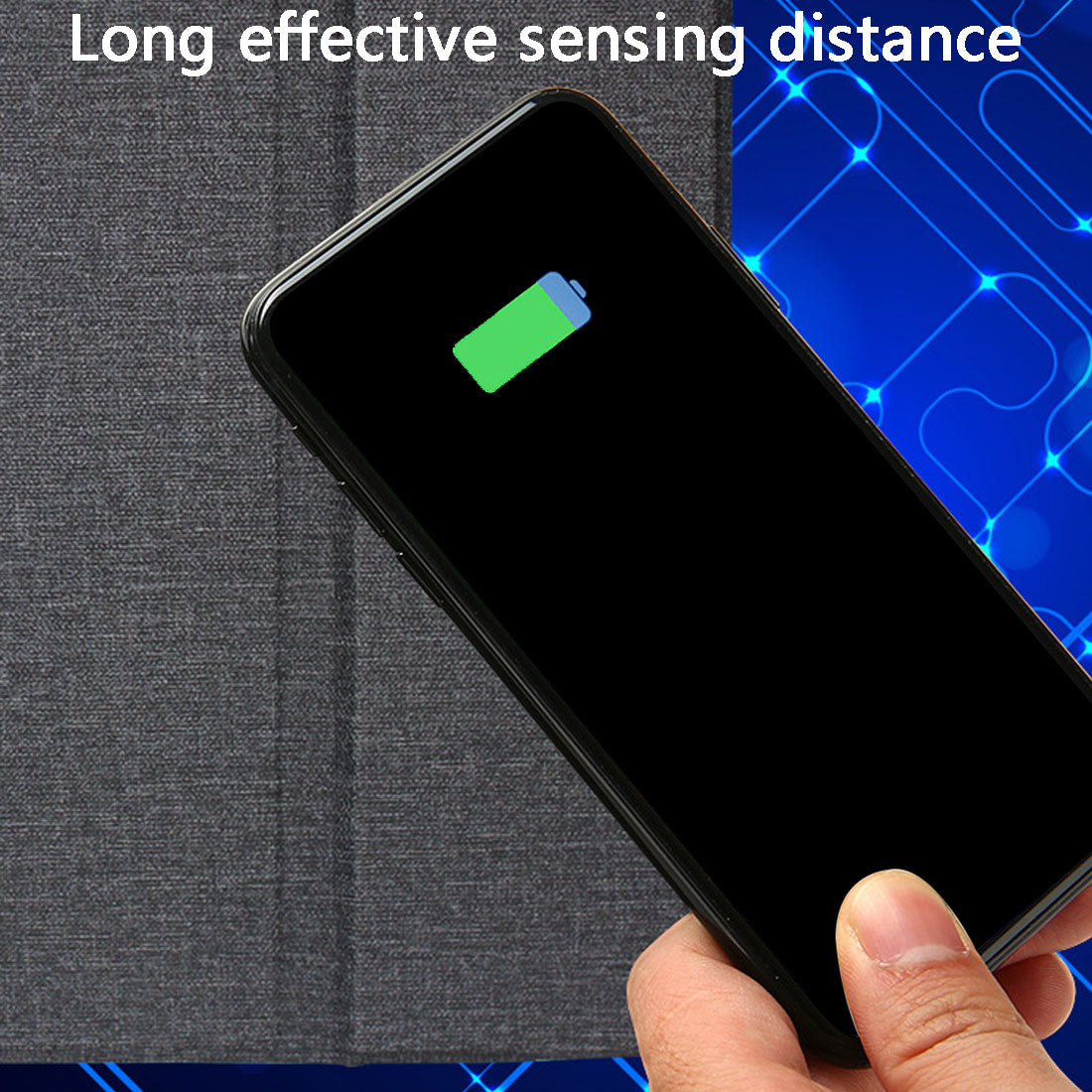 Podkładka pod mysz z ładowarką bezprzewodową 2w1 – czarna