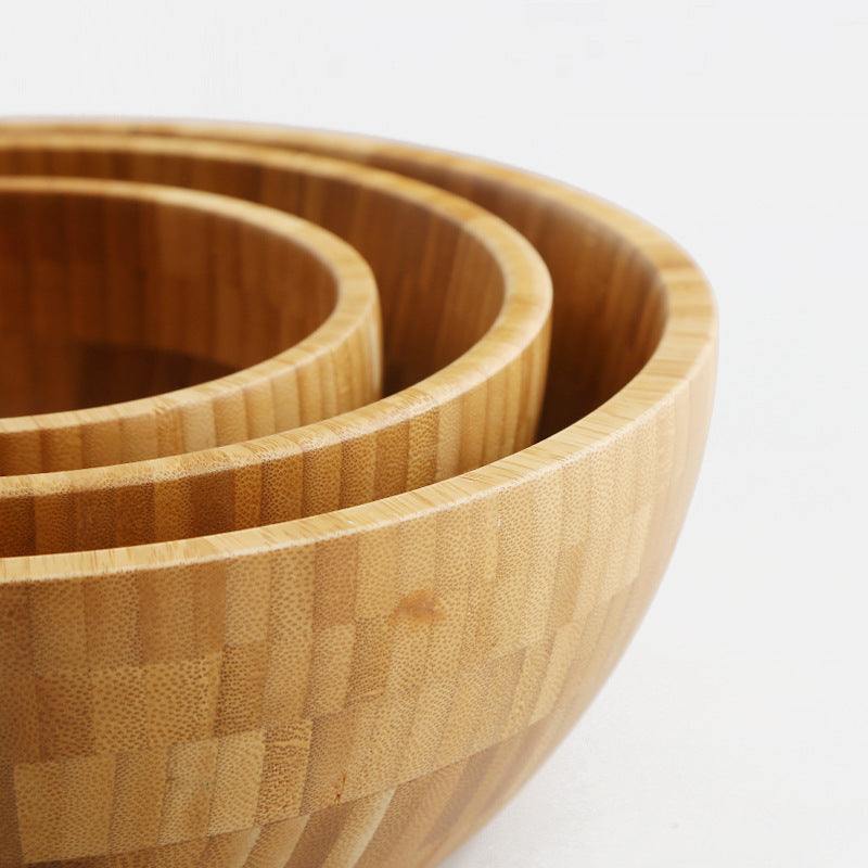 Bamboo Bowl Set – Drewniane miski z bambusa do sałatek i mieszania