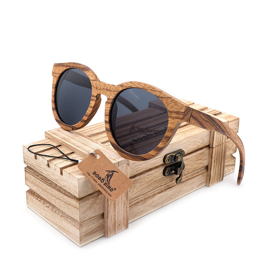 Drewniane Okulary Przeciwsłoneczne Unisex – Styl Retro