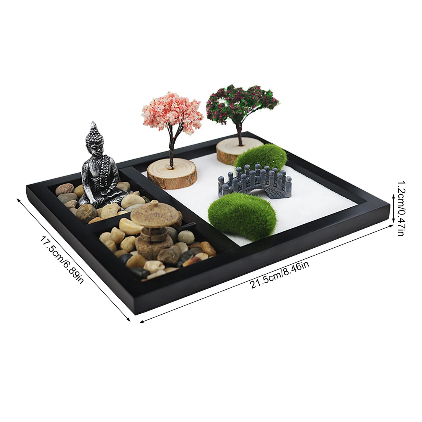 Japoński Ogródek Zen-Miniaturowy Zestaw Dekoracyjny na Biurko