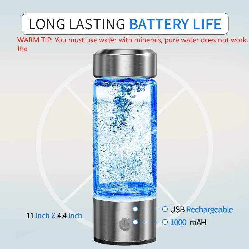 Butelka z Generatorem Wodoru – Przenośna, USB, 380 ml