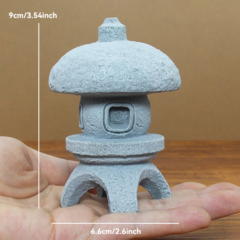 Figurki Zen Do Ogrodu i Dekoracji Wnętrz-Miniaturowe Pagody i Lampiony Japońskie