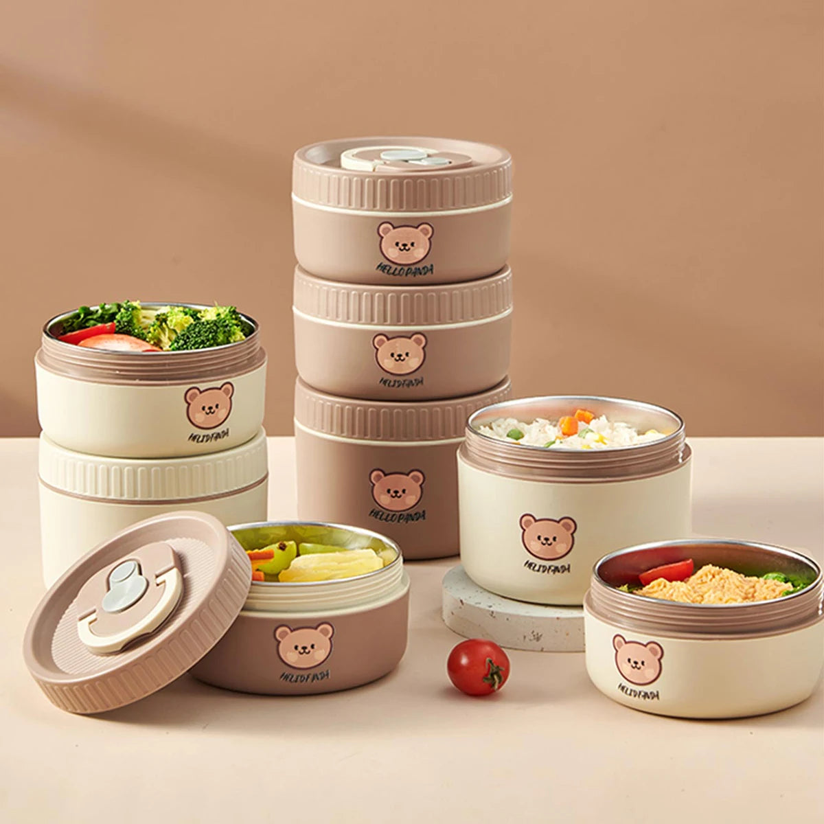 Lunchbox termiczny. Stal nierdzewna różne pojemności szczelny pojemnik na ciepłe posiłki