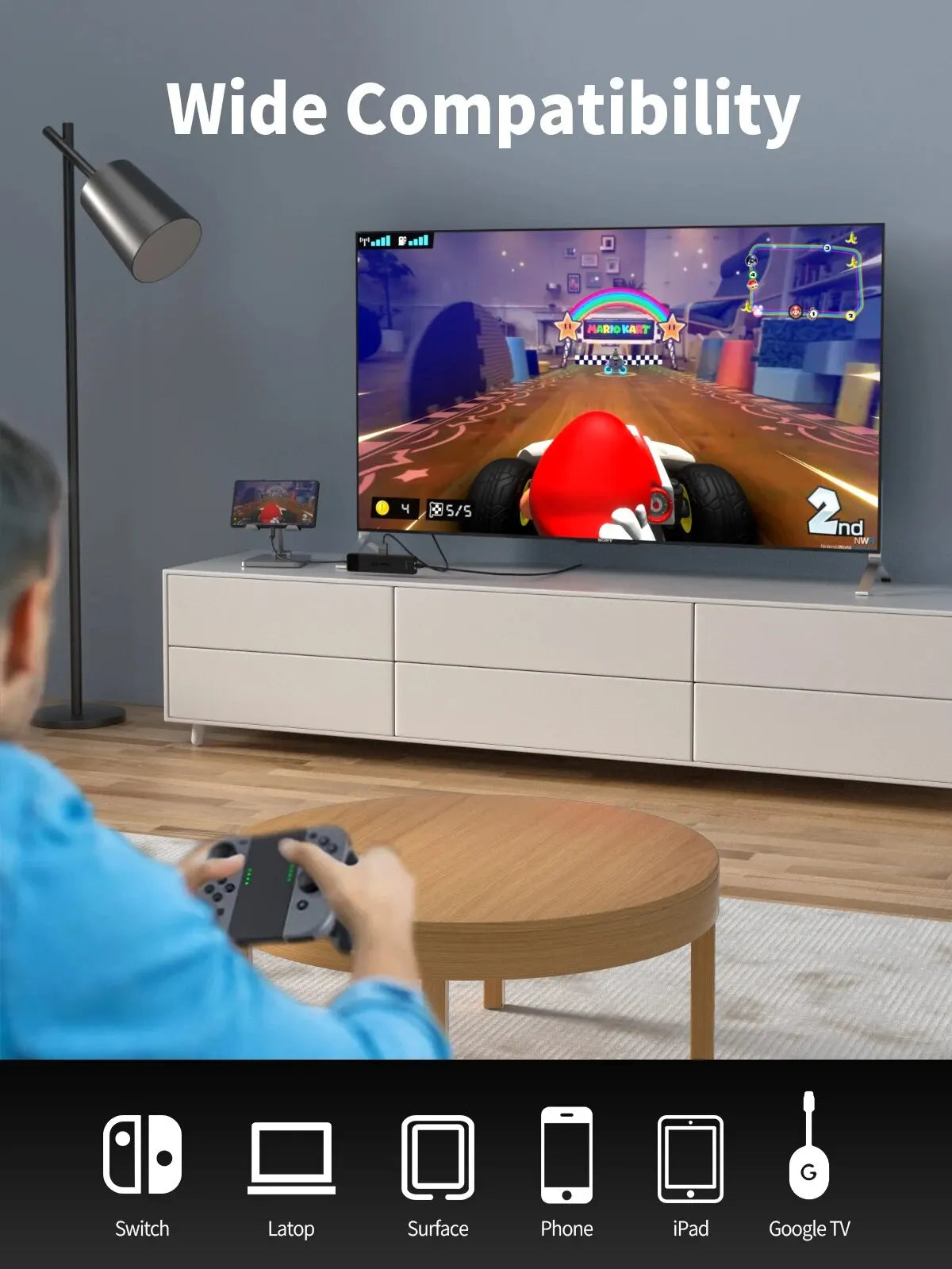 Stacja dokująca HUB USB-C 4K HDMI+VGA+RJ45+USB 3.0 +Czytnik kart