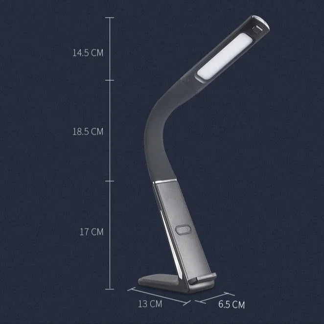 Nowoczesna minimalistyczna lampka biurkowa z ładowaniem bezprzewodowym USB 10W
