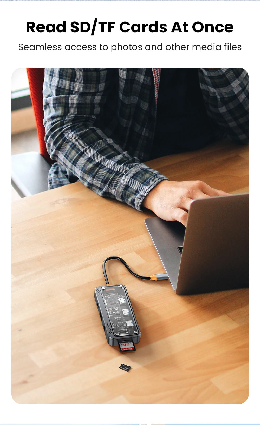 10w1 Stacja dokująca USB-C z HDMI 4K,PD 100W i czytnikiem kart-uniwersalny HUB