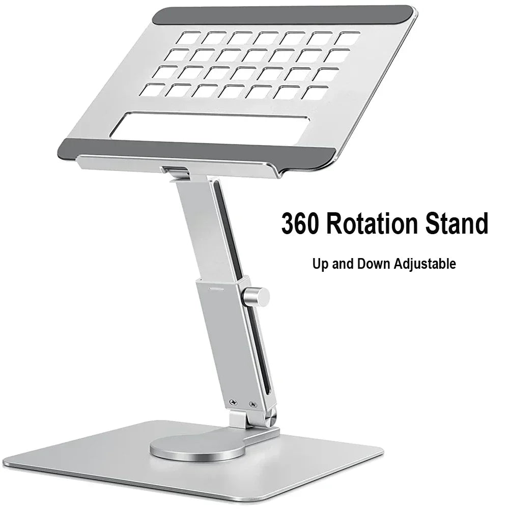 Aluminiowa podstawka pod tablet i laptop z regulacją wysokości i kąta obrotu 360°