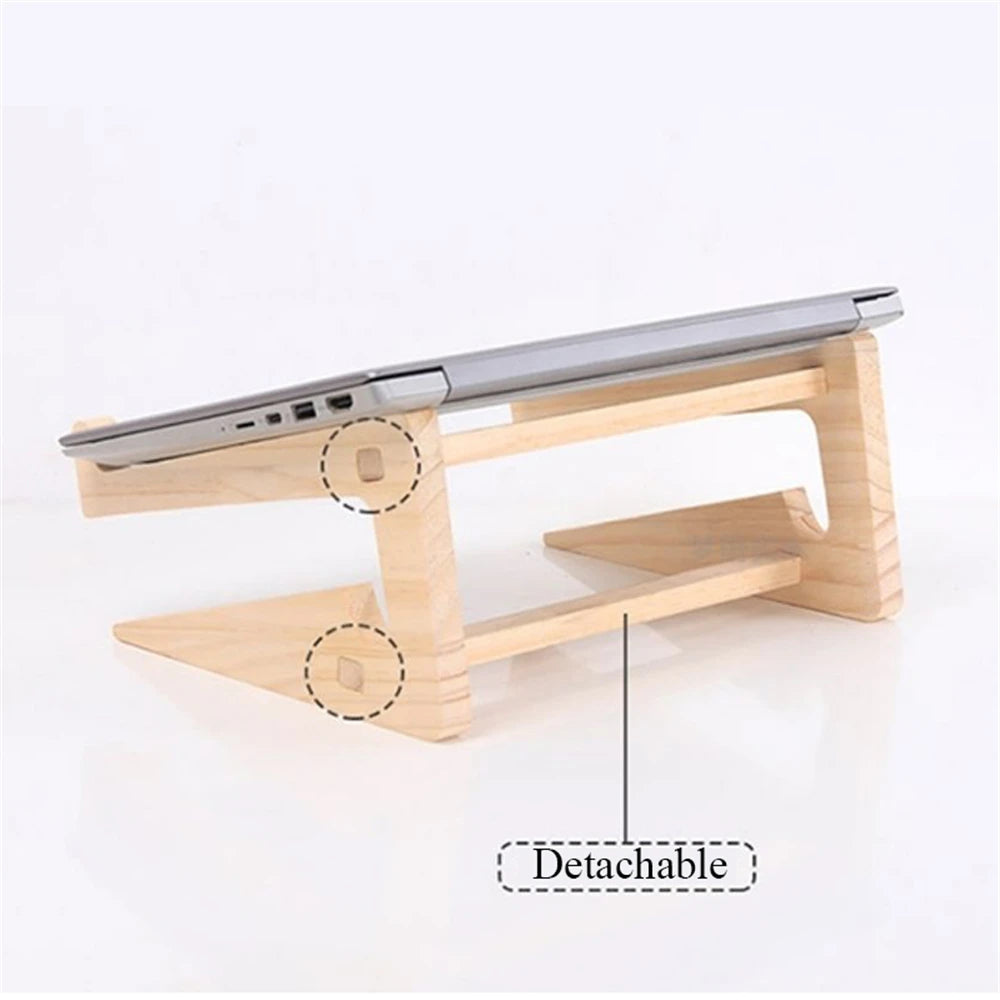 Drewniany Stojak Pod Laptopa 11-17 Organizer Biurkowy-Wood Laptop Stand