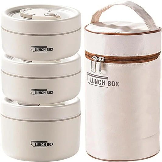 Lunchbox Termiczny 3-warstwowy z Izolacją i Uchwytami do Przenoszenia