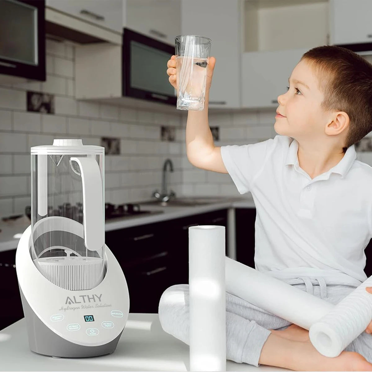 Dzbanek z Generatorem Wodoru – Technologia SPE PEM, Filtracja 5-stopniowa