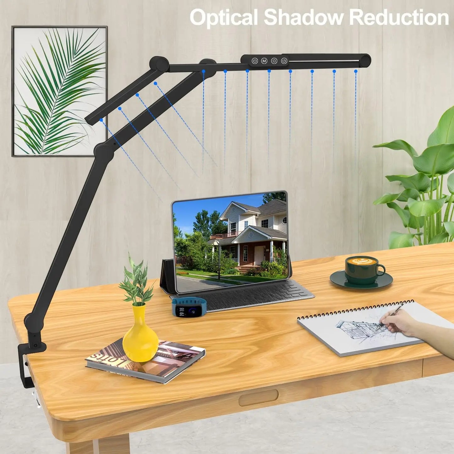 Lampa biurowa LED 24W z klipsem-ultrajasna architektoniczna lampa do biura i domu