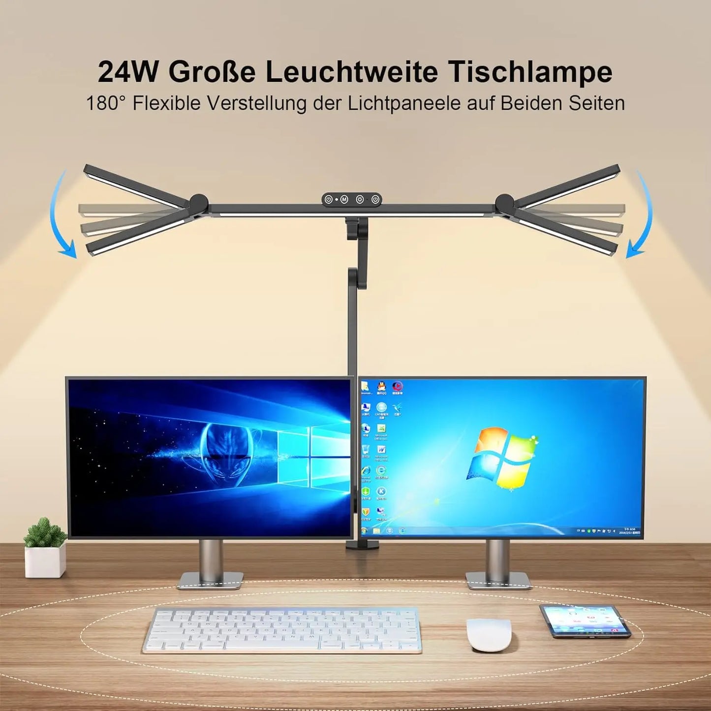 Lampa biurowa LED 24W z klipsem-ultrajasna architektoniczna lampa do biura i domu