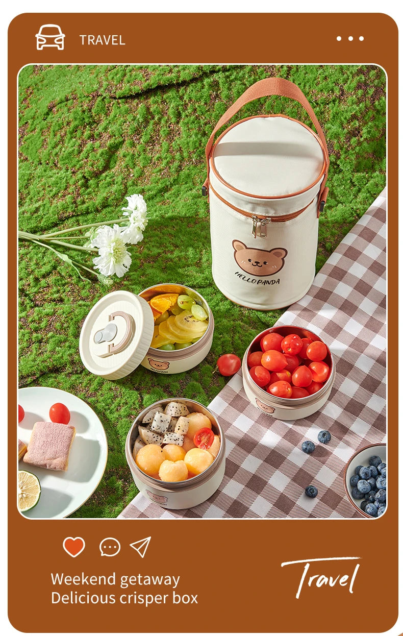 Lunchbox termiczny. Stal nierdzewna różne pojemności szczelny pojemnik na ciepłe posiłki