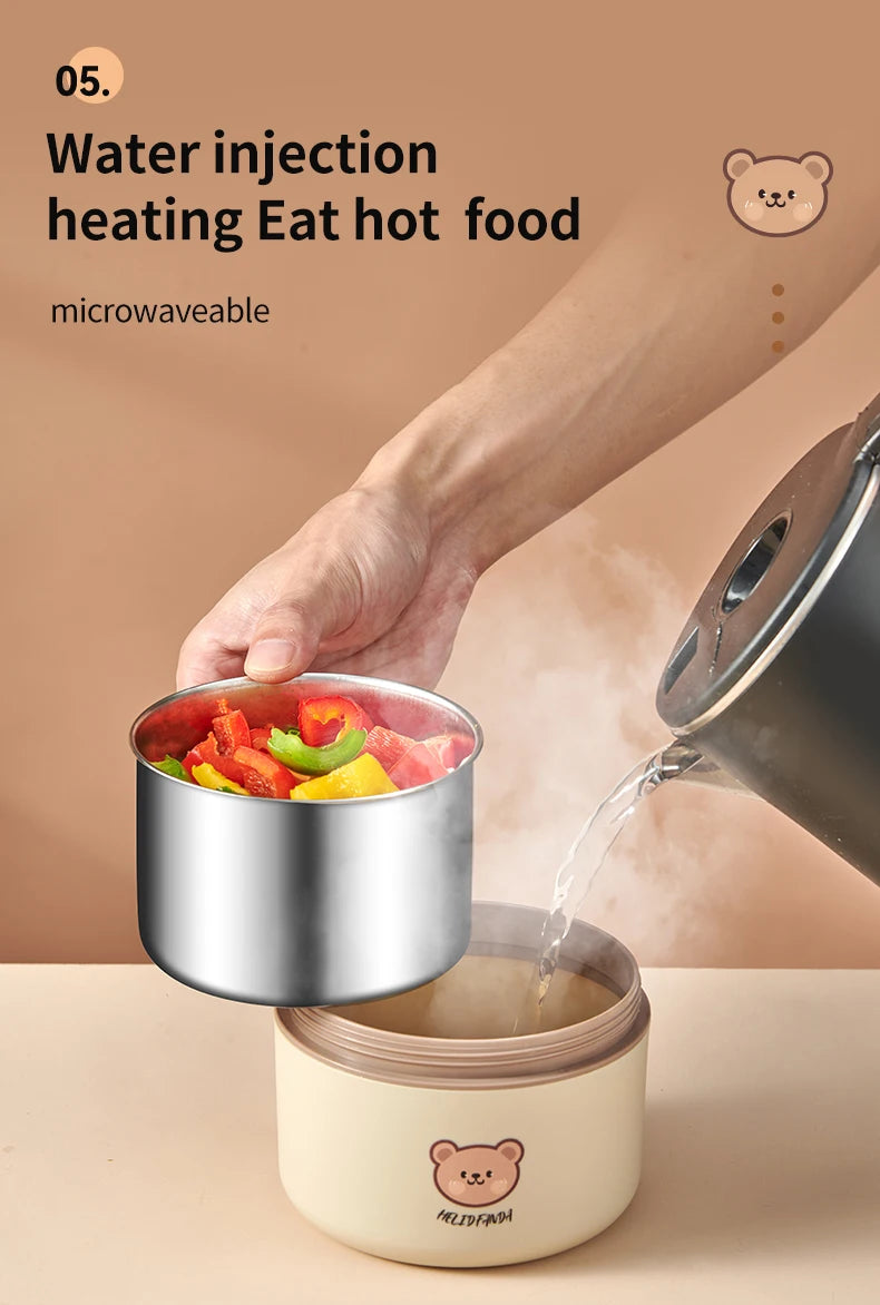 Lunchbox termiczny. Stal nierdzewna różne pojemności szczelny pojemnik na ciepłe posiłki