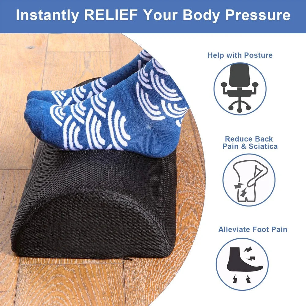 Podnóżek z pianki memory z antypoślizgową podstawą, do biurka