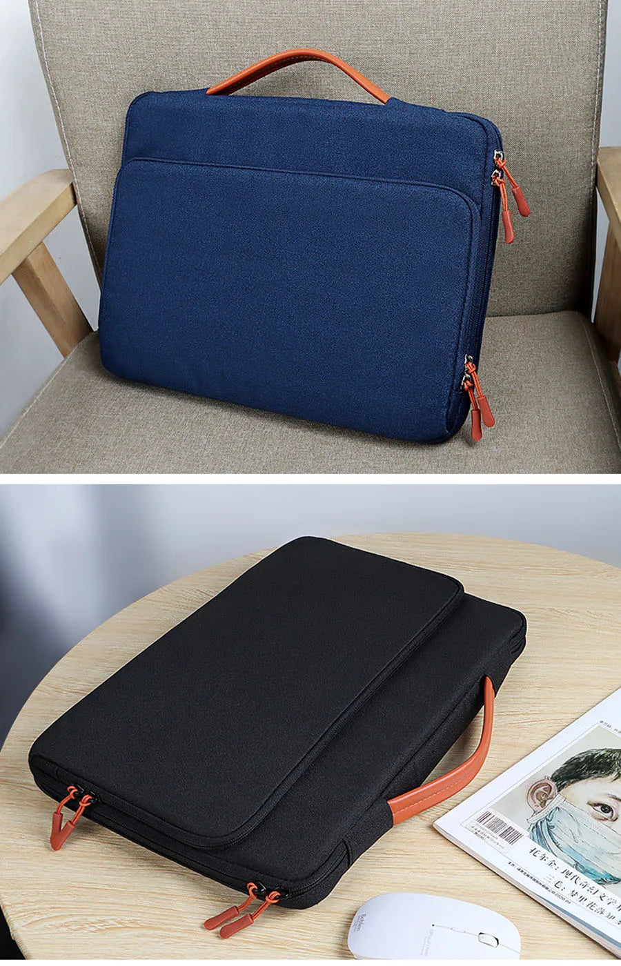 Torba na laptopa 13-15 cali-wodoodporna,z kieszeniami