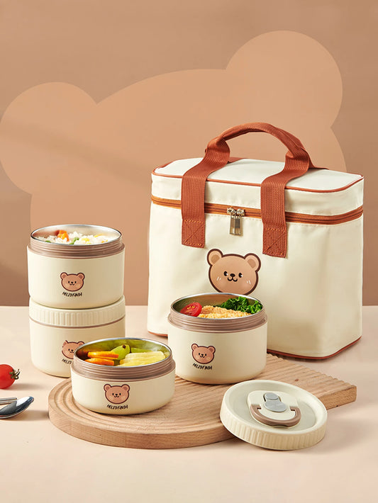Lunchbox termiczny. Stal nierdzewna różne pojemności szczelny pojemnik na ciepłe posiłki