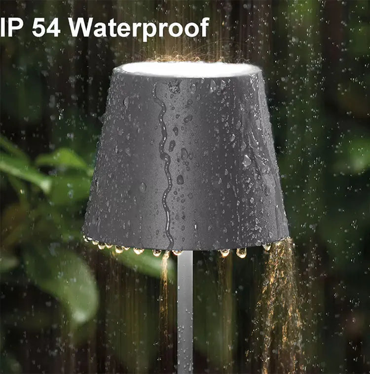 Nordycka minimalistyczna lampka LED, ładowana USB-C, z niebieskim światłem