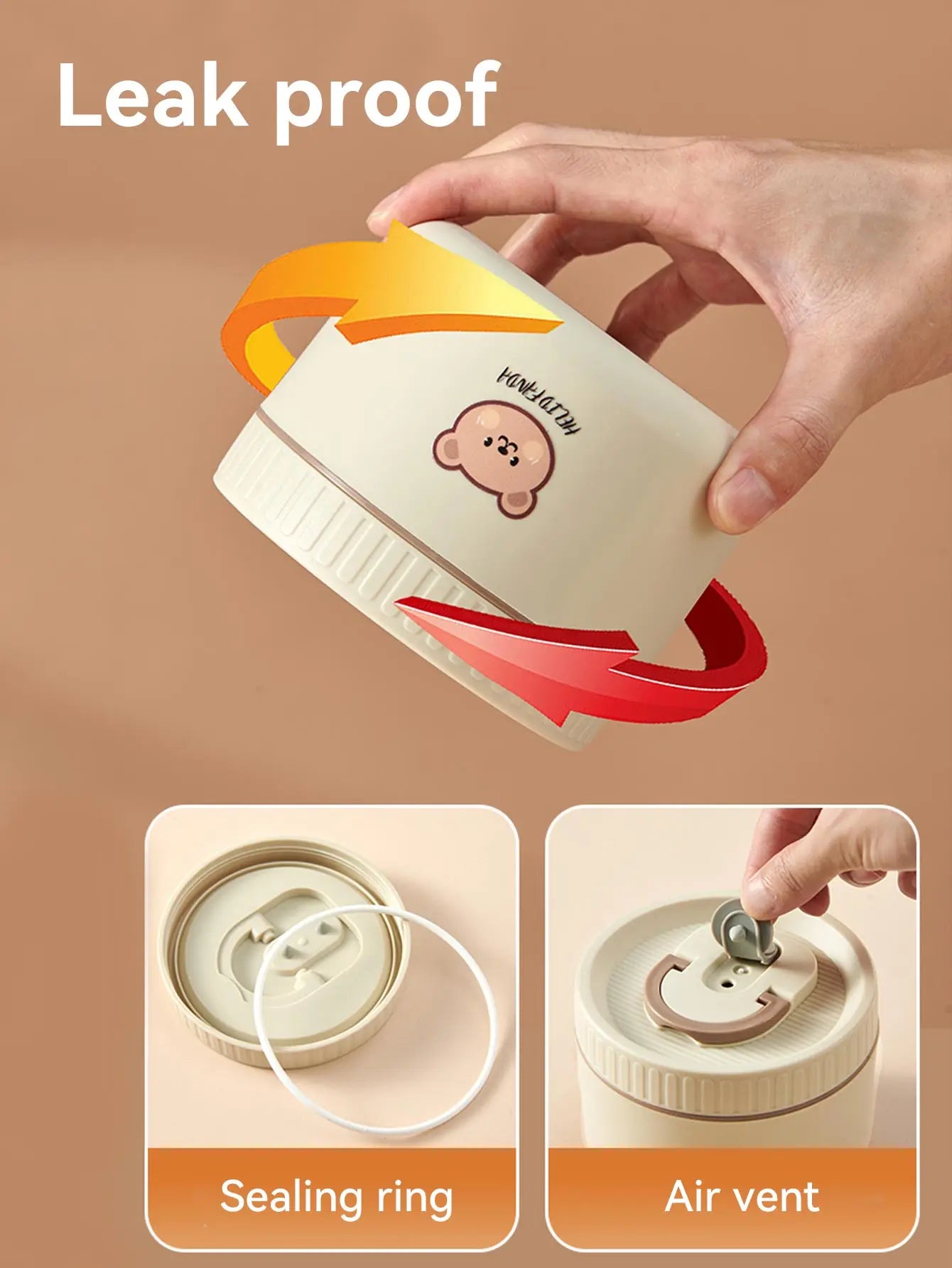 Lunchbox termiczny. Stal nierdzewna różne pojemności szczelny pojemnik na ciepłe posiłki