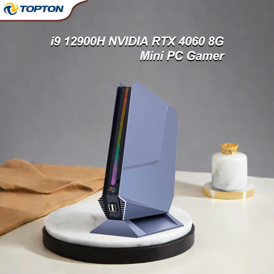 Mini komputer PC z podświetleniem RGB, do zastosowań domowych i multimedialnych – 64GB RAM, 2TB SSD