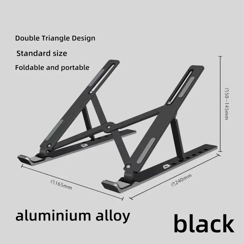 Składany uchwyt aluminiowy pod laptopa z regulacją wysokości