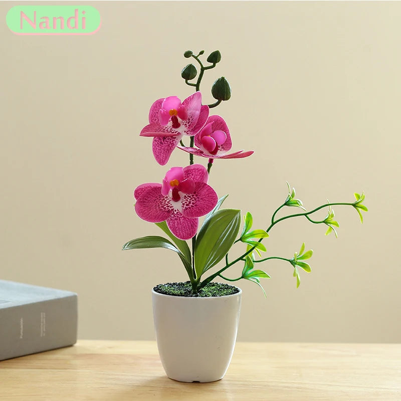 Sztuczna Orchidea w Doniczce – Dekoracja do Pomieszczeń
