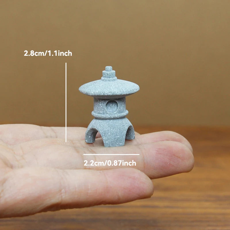 Figurki Zen Do Ogrodu i Dekoracji Wnętrz-Miniaturowe Pagody i Lampiony Japońskie