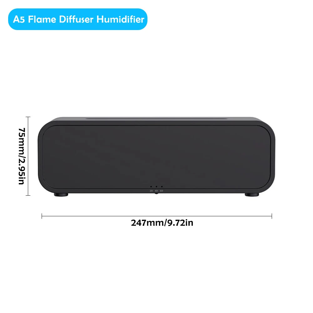 Nawilżacz Powietrza z Efektem Płomienia i Funkcją Dyfuzora LED