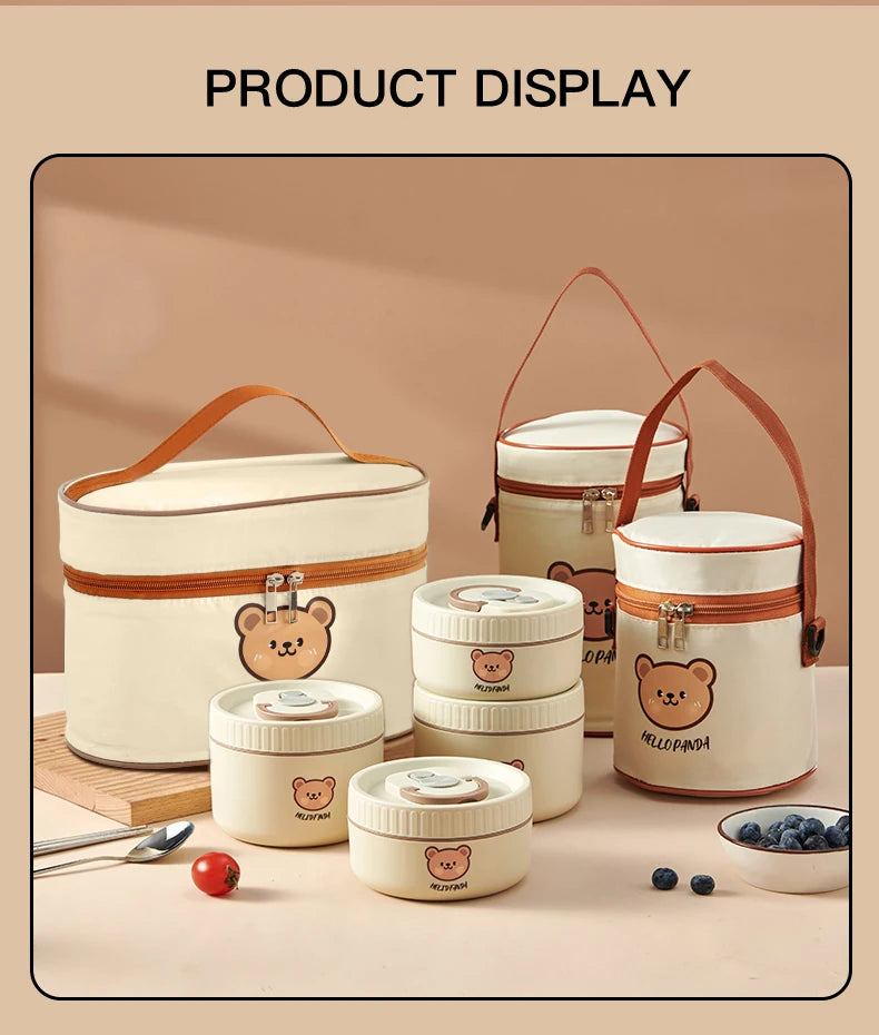 Lunchbox termiczny. Stal nierdzewna różne pojemności szczelny pojemnik na ciepłe posiłki