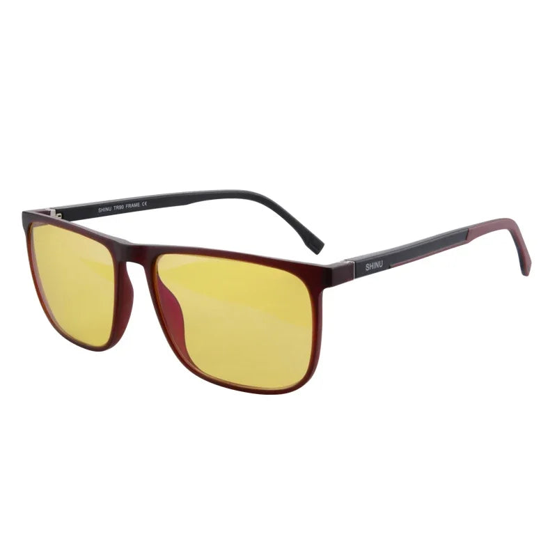 Okulary z czerwonymi soczewkami do ekranów