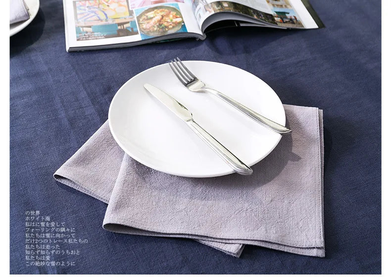 Lniane serwetki i podkładki stołowe do kuchni i jadalni, wielokrotnego użytku