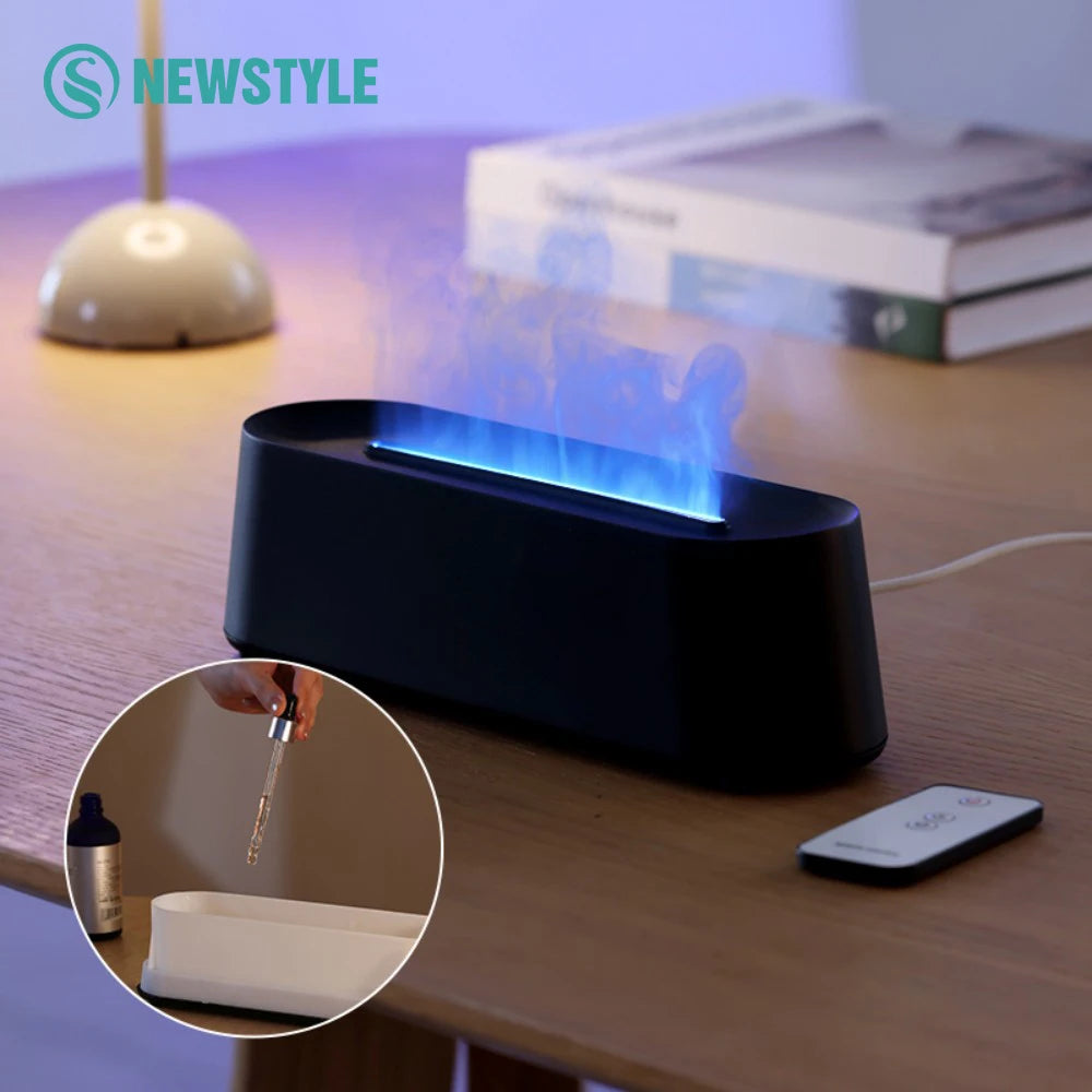 Nawilżacz Powietrza z Efektem Płomienia i Funkcją Dyfuzora LED