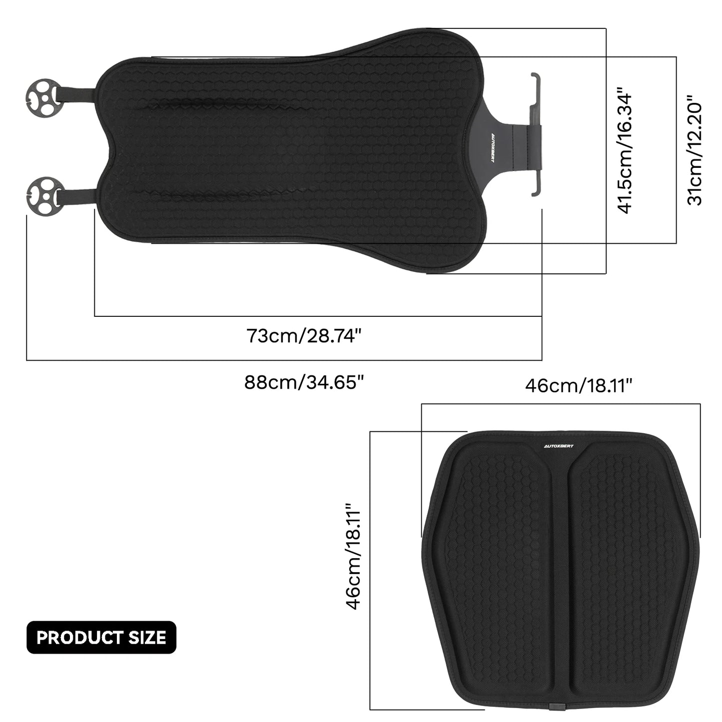 Mata Żelowa do Siedzenia z Podparciem Lędźwiowym do Auta i Biura