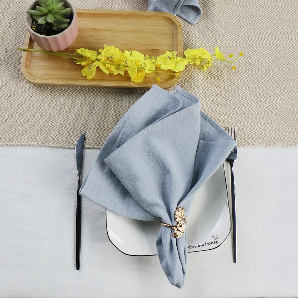 Lniane serwetki i podkładki stołowe do kuchni i jadalni, wielokrotnego użytku