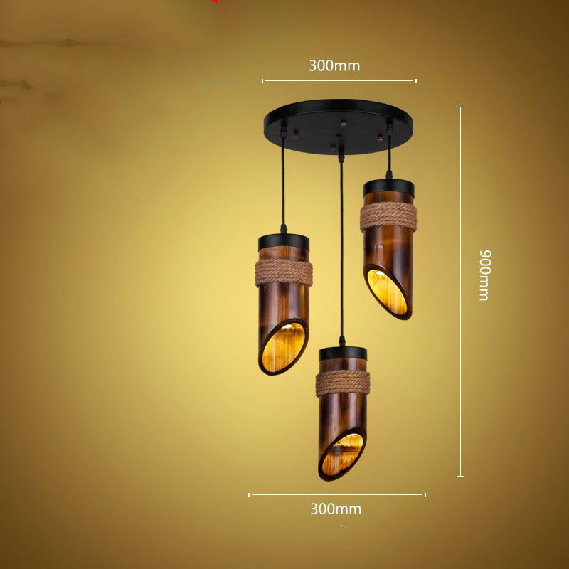 Lampa Bambusowa Wisząca –  Lampa do Jadalni, Baru lub Salonu