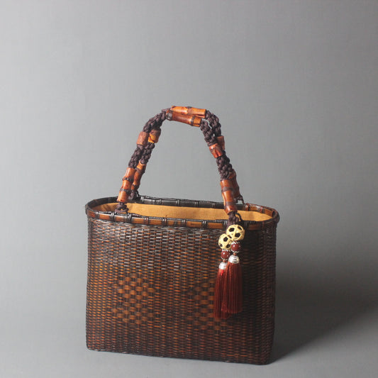 Torebka Handmade z Plecionego Bambusa – Styl Vintage