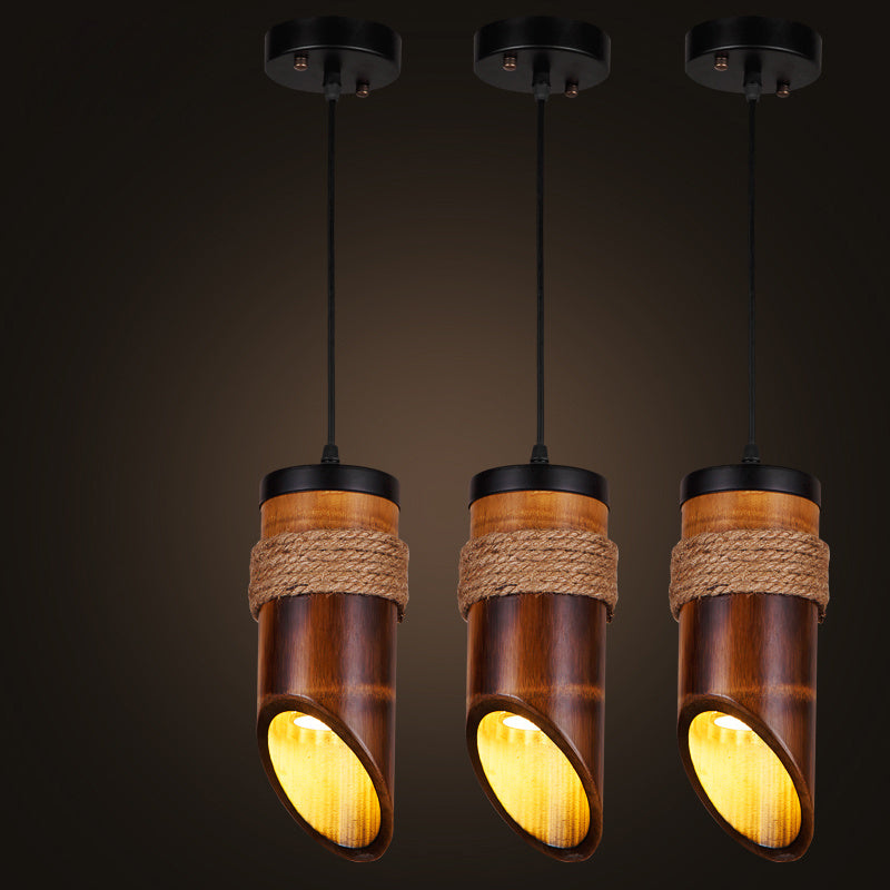 Lampa Bambusowa Wisząca –  Lampa do Jadalni, Baru lub Salonu