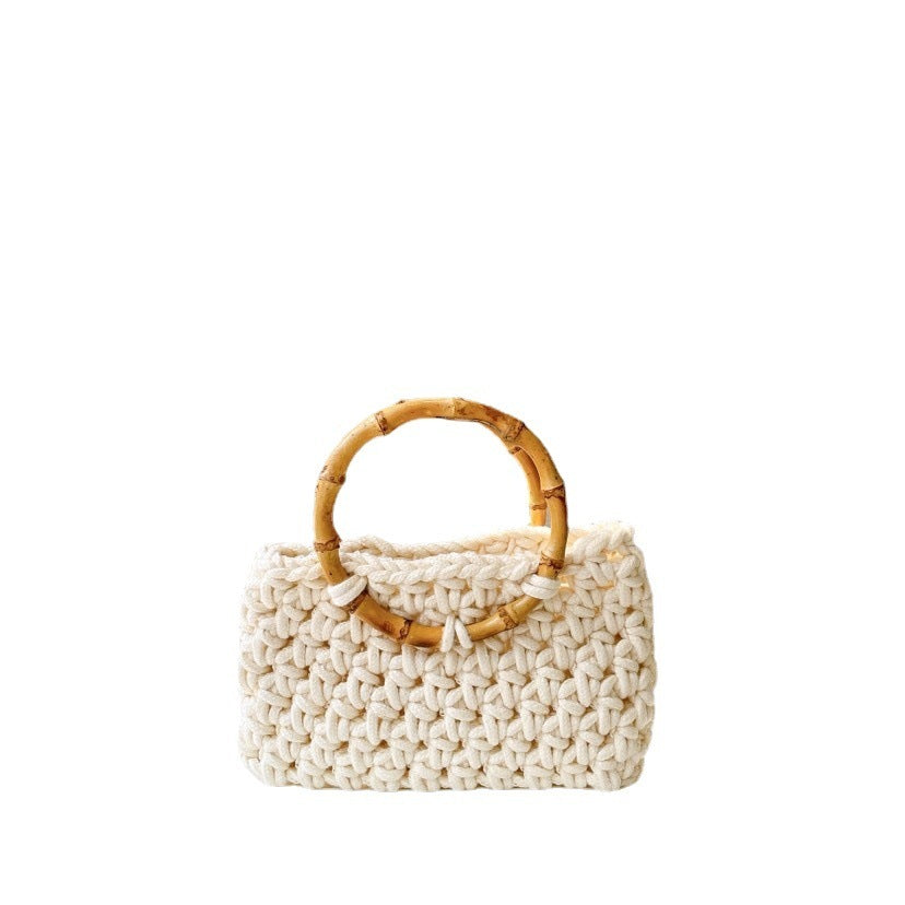 Hand Woven Bamboo Bag – torba ażurowa z bambusowym uchwytem